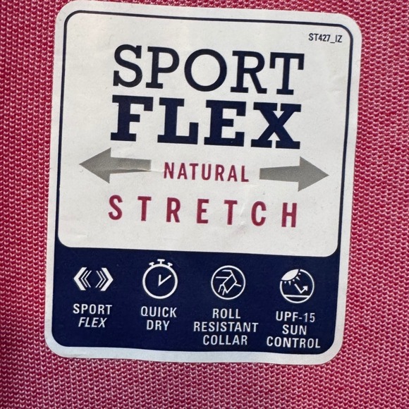 IZOD Advantage Performance Sport Flex Polo Shirt Real Red NWT Mens Small UPF-15 - Picture 6 of 16